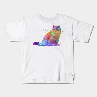 Himalayan cat in watercolor Kids T-Shirt